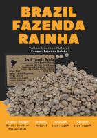 พร้อมส่ง เมล็ดกาแฟ Brazil Fazenda Rainha Yellow Bourbon Natural Process/เมล็ดกาแฟนอก/ สารกาแฟบราซิล