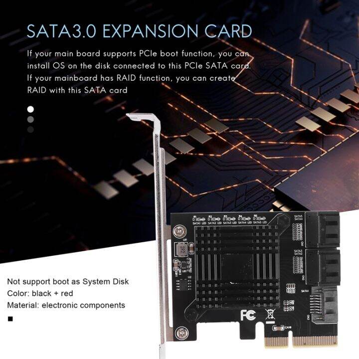 pcie-to-5-port-sata-iii-6-gbps-sata-controller-expansion-card-computer-chassis-adapter-card-jmb585-with-5-cables