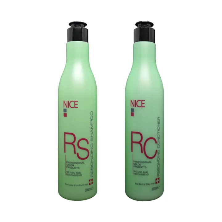 NICE Rebonding Protein Shampoo & Conditioner 300ML/1L BEST Rebonding