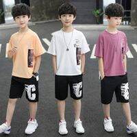 Boys Summer Fashion Cotton Short Suits 4 6 8 10 12 Years Boys Korean Style T-shirts Shorts Pants 2pcs Sets Children Clothes