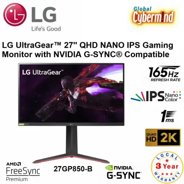LG 27GL850 27 UltraGear™ Nano IPS 1ms Gaming Monitor with G-Sync®  Compatibility