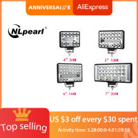 NLpearl 4 5 6 7 Inch LED Light Bar Offroad Spot Flood LED Work Light for Truck Car Boat Tractor 4x4 A Headlights 12V 24V