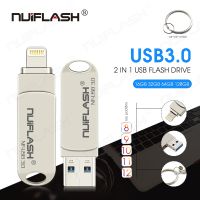 【CW】 Original Nuiflash Flash Drive 128GB 256GB iXpand Go USB 3.0 Pendrive Memory Stick Metal OTG Dual Slot U Disk For iPhone/iPad/PC