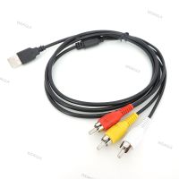 1.5M USB 2.0 To 3RCA Cable USB Male To 3 RCA Male connector Coverter Stereo Audio Video Cable Television Adapter Wire AV A/V TV WDAGTH