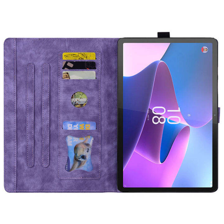 เคสพับฝาเป็นฐาน-lenovo-tab-p11-pro-2nd-gen-lenovo-xiaoxin-pad-pro-2022-11-2-tb132fu-tb138fc-กรอบแท็บเล็ตหนัง-pu-แบบนูน-tpu-แบบนิ่ม