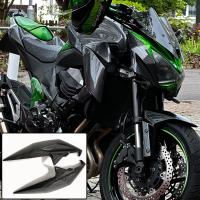 ไฟหน้ารถจักรยานยนต์แผงด้านข้างสำหรับ Kawasaki Z800 2013 14 2015 2016 Z 800ปลอกหุ้มหัวไม้กอล์ฟฝาครอบคาร์บอนไฟเบอร์ด้านหน้าส่วนบนของจมูก