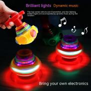 Hot Sale Bagged Round Luminous Toy Light Music Rotating Gyro Random Color