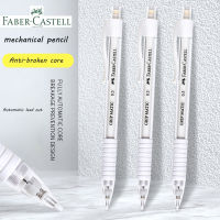 2 Pens 5 Cores Faber-Casl 0.5 Pressureless Mechanical pencil, White Transparent With Automatic Core 1338 Anti-folding Core