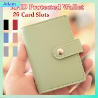 ADAM 26 Card Slots มัลติฟังก์ชั่น กระเป๋ากระเป๋า กระเป๋าเงิน ผู้หญิงผู้ชาย ผู้ถือบัตรเครดิต กระเป๋าสตางค์ การปิดกั้น RFID หนัง PU