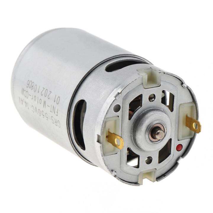 12-ฟันมอเตอร์-dc-rs550-10-8-25v-21500-29000รอบต่อนาทีสำหรับสว่านไฟฟ้า-ไขควงที่มีสองความเร็ว