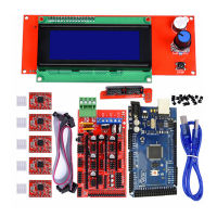 3D Printer Controller Kit สำหรับ Arduino RepRap RAMPS 1.4 2560 Board A4988 Stepper Motor Driver LCD 2004 Graphic Display