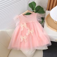 2023 Girl Dress Kids Toddler Cute Birthday Party Princess Dresses Baby Girl Solid Bow Toddler Dresses For Kids Girls  by Hs2023