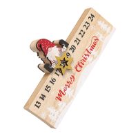 [VIVI decorations] Calendar Advent Christmas Wooden Santa Countdown Table Desk Tabletop Ornament Claus Xmas Number Date Decoration Figurine Diy