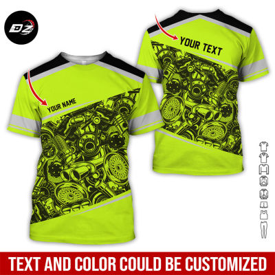 2023 Personalized Name And Color Mechanic Over Printed Clothes GE622