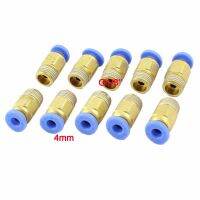 Free Shipping 10PCS 3D Printer Parts Pneumatic Fitting 4mm to 1/8 quot; BSPP Pipe Fittings Push In Quick Joint Connect PC4 01