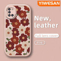 "YIWESAN เคสปลอกสำหรับ Samsung M31 M31 A31แฟชั่นยอดนิยมดอกไม้สีชมพูสีแดงสวยทนทานต่อการตกกระแทกเคสโทรศัพท์ซิลิโคนหนาเคสกันกระแทกสีเคสนิ่ม"