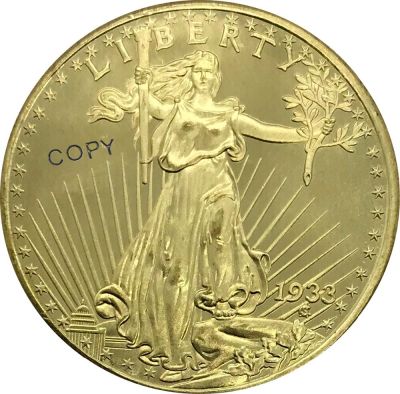 1933เหรียญทองเหลืองสำหรับสะสมสำหรับสะสมเหรียญทอง20ดอลลาร์สหรัฐ
