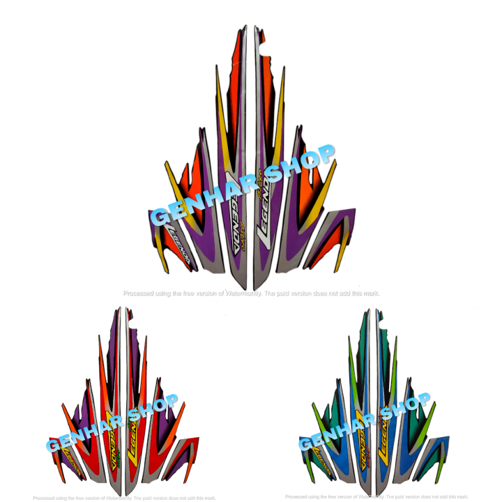 STIKER STRIPING LIS BODY MOTOR HONDA LEGENDA 2001 SEPASANG STANDAR FULL