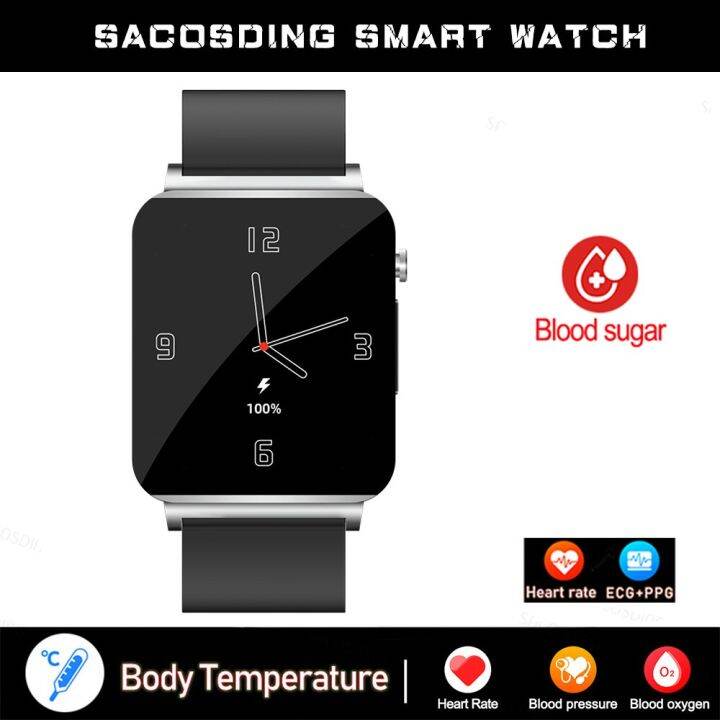 2023 New ECG+PPG Non-Invasive Blood Glucose Smart Watch Men Healthy