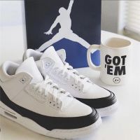 AJ3ดาวในสีดำและสีขาวสูงช่วยรองเท้าบาสเกตบอลจริงๆ Joe 3ชายและหญิงที่มีเบาะของ Air Shock Joker รองเท้าผ้าใบ [5พฤศจิกายนหลัง]