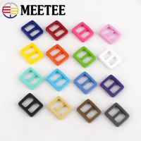 【CW】 20/50/100Pcs Meetee Colorful 10mm Plastic Slider Tri-Glide Adjustable Buckle Dog Collar Webbing Parts