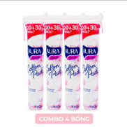 Combo 4 bông tẩy trang Aura 150 miếng  4 x 150 miếng