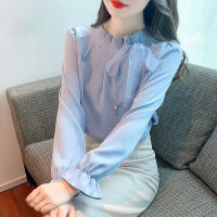 Long Sleeve Blouse Women Fashion Elegant White Shirt Korean Style Plus Size Loose Office Tops
