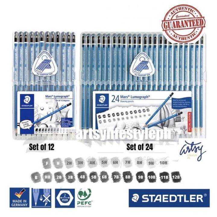 Staedtler Mars Lumograph Graphite Pencil Sets Lazada PH