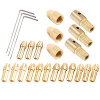 3 Sets 0.5-3mm Brass Drill Chuck Small Electric Drill Bit Collet Fit for Dremel Rotary Tools 3 Size -2.0mm 2.35mm 3.17mm