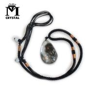 Natural Clear Purple Ghost Quartz Multi-inclusions Crystal Pendant For Man And Woman Felicitous Wish Of Making Money