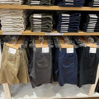 UNIQLO ห้องลองเสื้อกางเกงผ้ายืดไหมพรมสำหรับผู้ชายและผู้หญิงชุดสำหรับใส่ในบ้านชุดกางเกงแบบลำลองไหมพรมสำหรับผู้ชายและผู้หญิง