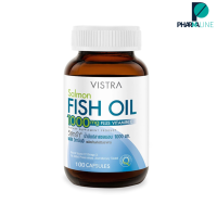 Vistra Salmon Fish Oil 1000 mg plus vitamin E วิสตร้า แซลมอนฟิชออย 100 แคปซูล [PPLINE]