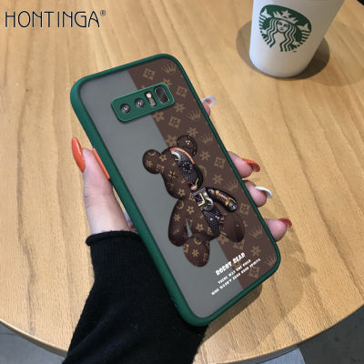 Hontinga เคสโทรศัพท์ Samsung Galaxy Note 8,เคสแข็งสำหรับ Samsung Galaxy Note 8เคสลายการ์ตูนหมีกลไกน่ารักเคสใสคลุมทั้งหมดเคสกล้องป้องกันแบบใสเคสแข็งสำหรับเด็กผู้ชายเด็กผู้หญิง