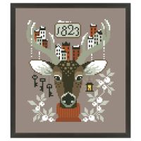 ☒✕℗ Sweater fawn cross stitch kit cotton thread 18ct 14ct 11ct coffee canvas stitching embroidery DIY