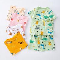 Summer Childrens Pajamas Short sleeve Pyjamas Kids T-shirt+shorts 2pcs Cartoon Pajamas For Girls Boys Baby Sleepwear Nightwear