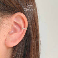 She with Cheewa | silver925 | thin bar earcuff ต่างหูหนีบเงินแท้ มินิมอล เส้นจิ๋วๆ ปรับเข้ากับใบหูง่ายมากค่ะ