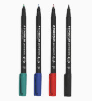 STAEDTLER ปากกาเขียนแผ่นใส ลบไม่ได้ หัว F (0.6มม.)