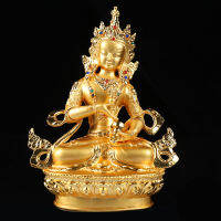 Efficacious VajrasattvaKingkong Gilding 14.5cm Gold Buddha Alloy Metal Buddhist Suppliers Home Office Decorate Statue Craft