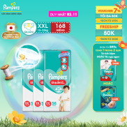 Combo 3 Tã Bỉm Quần PAMPERS Giữ Dáng Gói Cực Đại Size XXL 56 miếng 15-25kg