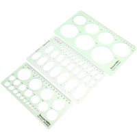 3 Pcs Construction Supplies Geometry Ruler Quilting Templates Drawing Students Plastic Painting Tool Circle Stencil Quilting