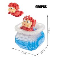 Classic Japan Building Brick Miyazaki Hayao Cartoon Figures Ponyo On The Cliff Micro Diamond Block Goldfish Bowl Nanobricks Toys