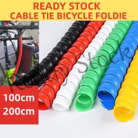 【Ready Stock】 ♙ B40 Wholesale Spiral Wrap Winding Cable Wire Protector Covercable Sleeve Protection Wire Bicycle Brake Cable Shell Wrap Color Tie Cable Sleeve