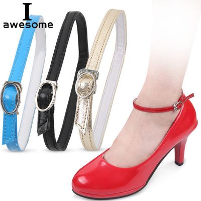 【LZ】◑✼  1 par de moda design charme feminino conveniente couro destacável sapatos cinto tornozelo sapato gravata lady cinta laço banda para mulher