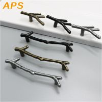 Tree Branch Furniture Handle Single Hole 96mm 128mm Black Silver Bronze Kitchen Cabinet Handles Drawer Knobs Door Pulls Hardware Door Hardware