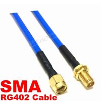 5pcs RF Coaxial 50ohm Pigtail RP-SMA to RP-SMA Female/Male Semi-rigid RG402 Cable Adapter Connector (0.1m0.15m0.2m-0.5m)