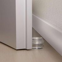 【LZ】 Door Stop Transparent Acrylic Cylindrical Anti-Collision Buffer To Protect Walls And Furniture Self Adhesive Floor Door Stopper