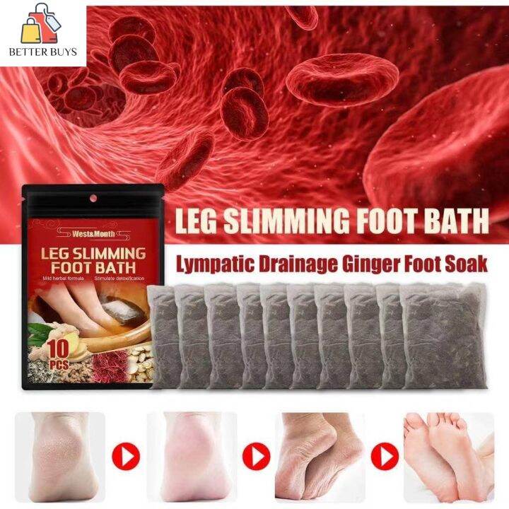 Better Buys x10 Ginger Foot Bath for Lymphatic Drainage Bath Foot Reflexology Spa Relax Massage