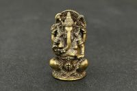 Antique Handmade Solid Brass Buddha Statue Tathagata Elephant God Ganesha Craft Ornament Miniature Desktop Decoration A0055
