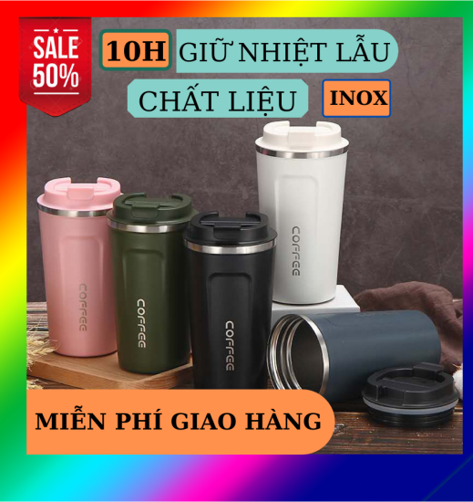 Cốc giữ nhiệt, ly giữ nhiệt coffee holic inox 304 giữ nhiệt từ 8 - ảnh sản phẩm 1