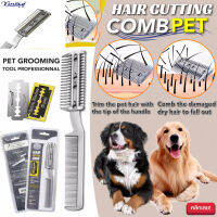 Hair cutting comb pet แปรงหวีซอยขนสัตว์ แปรงตัดขนหมา  แปรงหวีตัดขนสุนัข แปรงตัดขนแมว  แปรงตัดขนหมา แปรงขนหมาเล็ก แปรงขนหมา มี 2 ด้าน